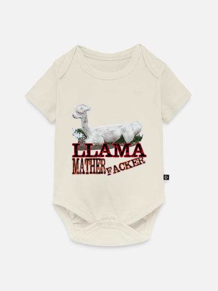 Llama - Baby Premium Kurzarmbody - Naturweiß