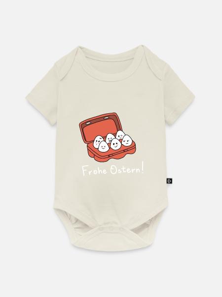 Frohe Ostern - Baby Premium Kurzarmbody - Naturweiß