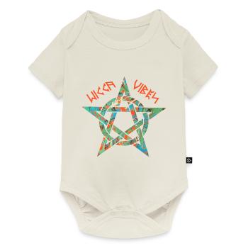 pentagram 3 e 4 wicca vibes runes - Baby Premium short-sleeve bodysuit - off white - Front