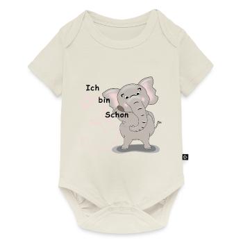 Großer Elefant - 3. Geburtstag - Baby Premium Kurzarmbody - Naturweiß - Vorne