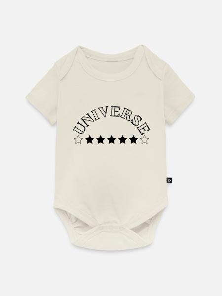 Universe - Baby Premium Kurzarmbody - Naturweiß