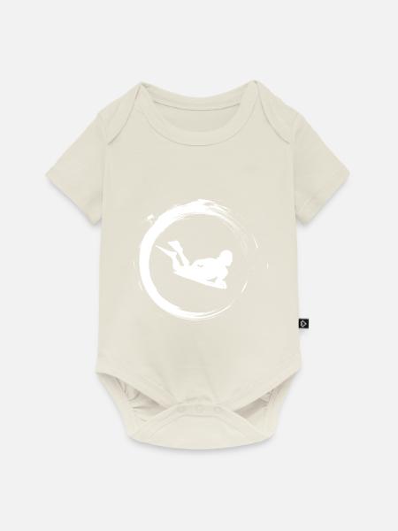 Bodyboarding - Baby Premium Kurzarmbody - Naturweiß