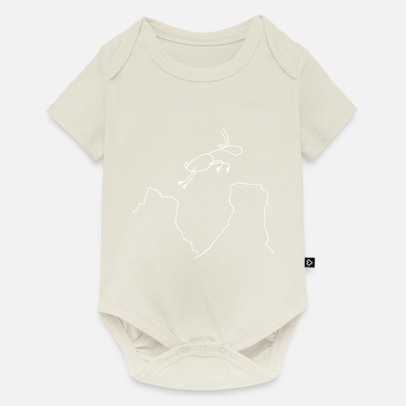 Springender Steinbock - Baby Premium Kurzarmbody - Naturweiß