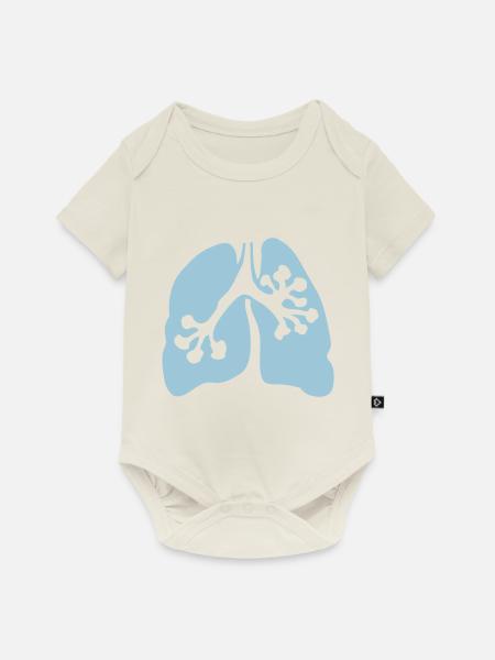 Lunge 1 2 - Baby Premium Kurzarmbody - Naturweiß