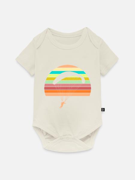Paragliding - Baby Premium Kurzarmbody - Naturweiß