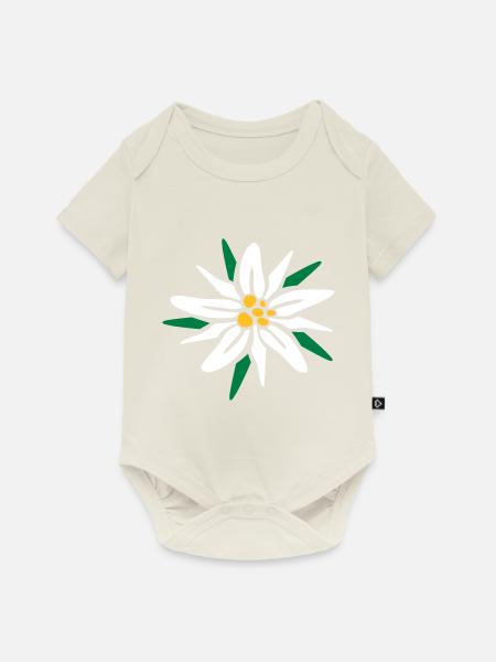 Edelweiss - Baby Premium Kurzarmbody - Naturweiß