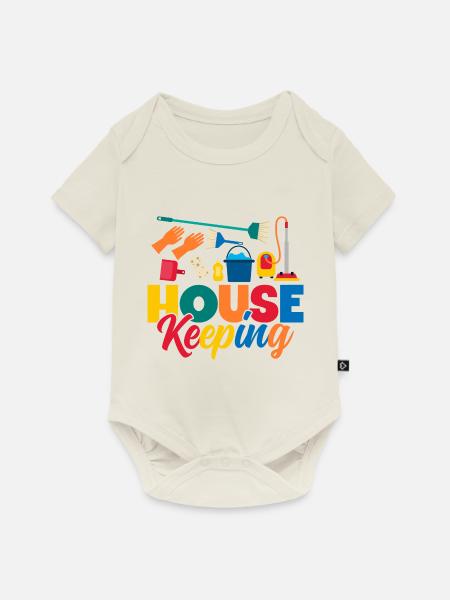 Housekeeping Materials - Baby Premium Kurzarmbody - Naturweiß