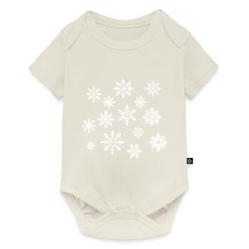 Snowflakes white - Baby Premium short-sleeve bodysuit - off white - Front