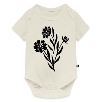 Fleurs fleur enfant fleur fleur idée cadeau - Body à manches courtes Premium Bébé - blanc cassé - Devant