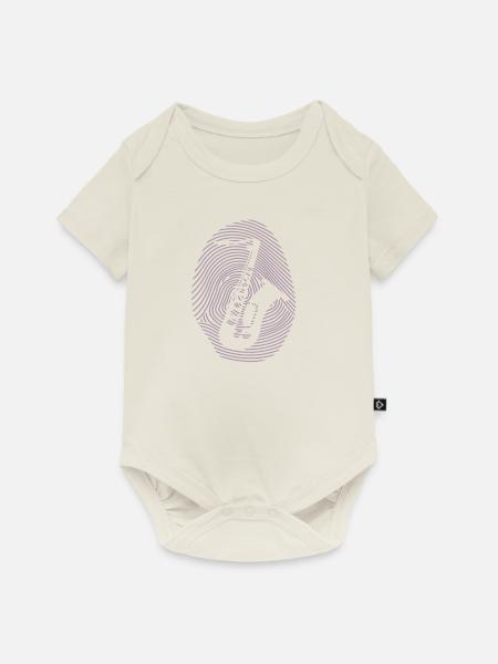 Saxofon Design - Baby Premium Kurzarmbody - Naturweiß