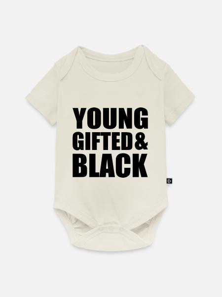 young gifted and black - Baby Premium Kurzarmbody - Naturweiß