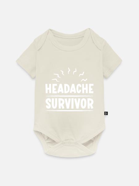 Headache Survivor 2 - Baby Premium Kurzarmbody - Naturweiß