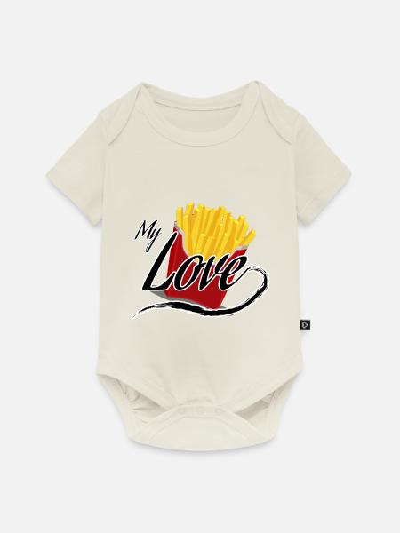 Pommes - Baby Premium Kurzarmbody - Naturweiß