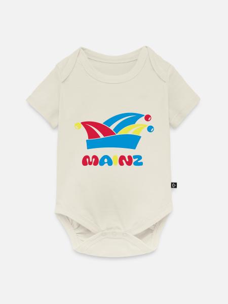 Fasching Narrenkappe Mainz 1, 2 oder 3 Farben - Baby Premium Kurzarmbody - Naturweiß