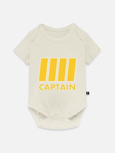 Captain - Baby Premium Kurzarmbody - Naturweiß