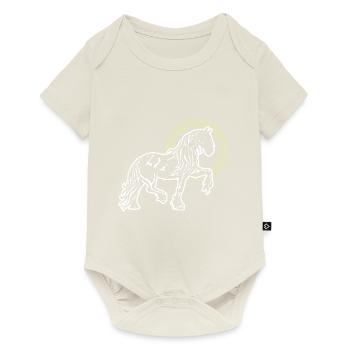 Friese Horse Pride Funny Circle Gold Ring Gift - Baby Premium short-sleeve bodysuit - off white - Front