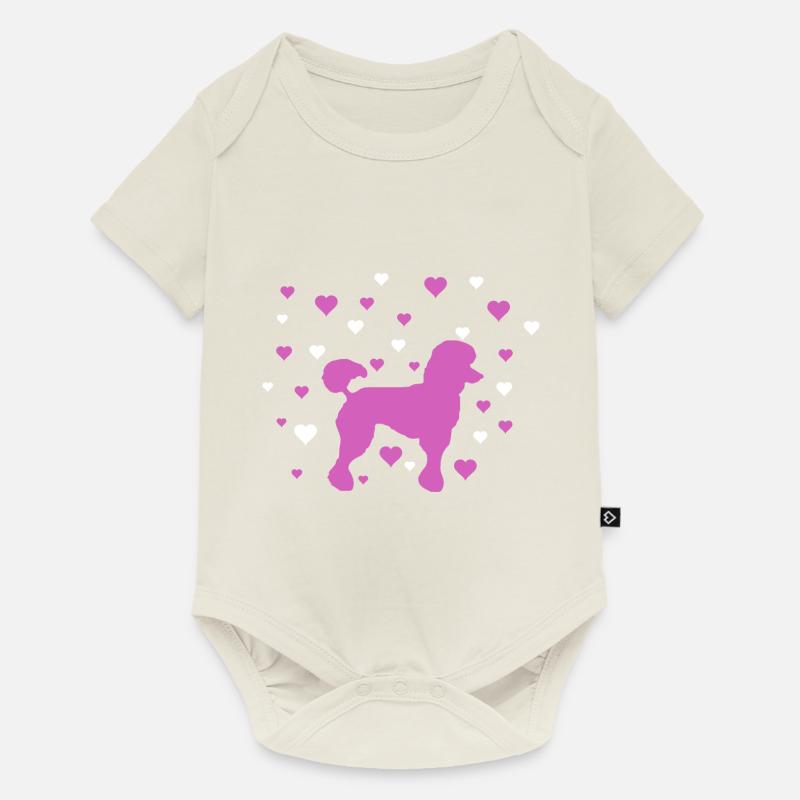 caniche - Body à manches courtes Premium Bébé - blanc cassé