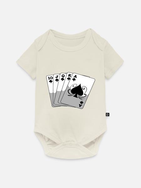 Royal Flush - Baby Premium Kurzarmbody - Naturweiß