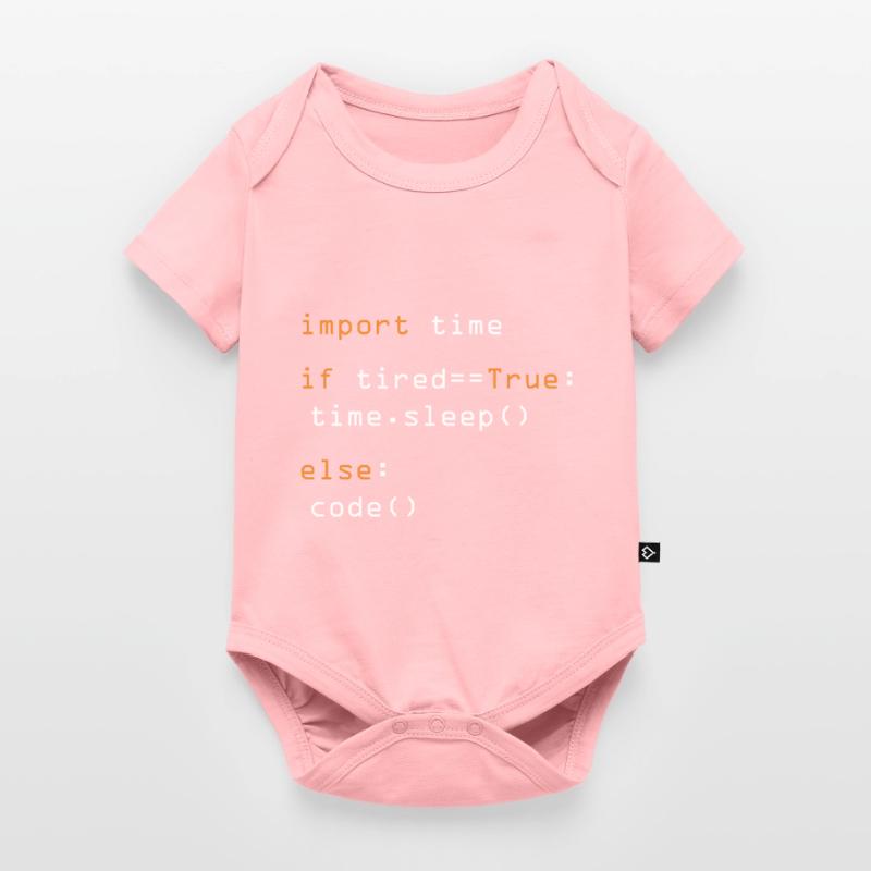 Python Code Import Sleep Tired Loop Baby Premium Kurzarmbody
