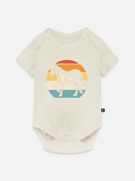Esel Donkey Tier - Baby Premium Kurzarmbody - Naturweiß