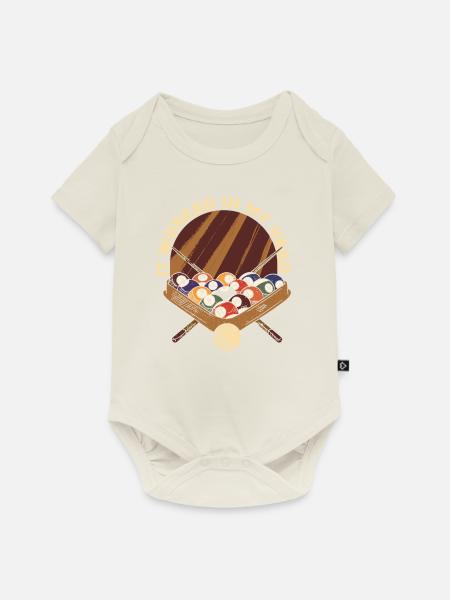 Billard Poolbillard - Baby Premium Kurzarmbody - Naturweiß
