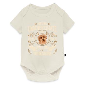 Chien Yorkshire Terrier - Body à manches courtes Premium Bébé - blanc cassé - Devant