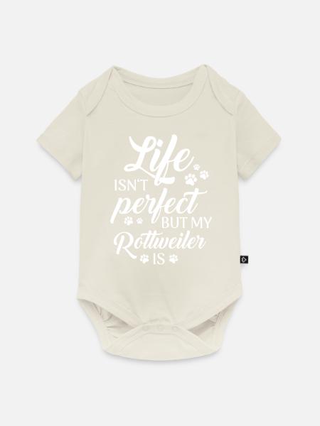 Rottweiler Hund - Baby Premium Kurzarmbody - Naturweiß