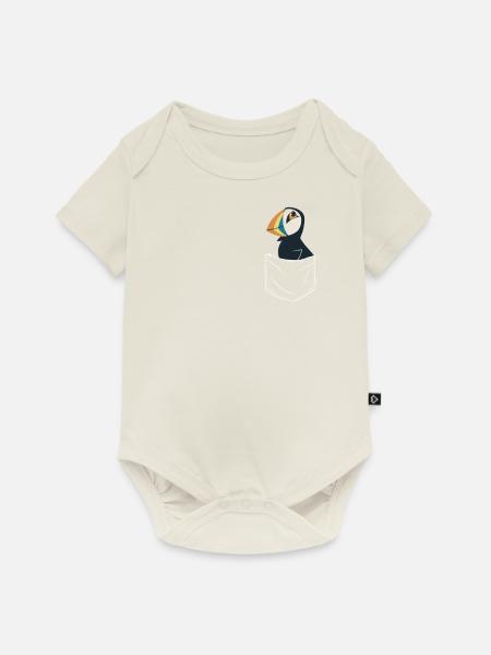 Papageientaucher Seevögel Puffin - Baby Premium Kurzarmbody - Naturweiß