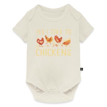 Huhn Hühner Bauernhof Tier Hahn Landwirt Bauer - Baby Premium Kurzarmbody - Naturweiß - Vorne