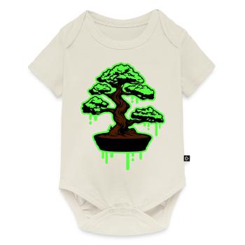 Tree Bonsai Symbol - Baby Premium short-sleeve bodysuit - off white - Front