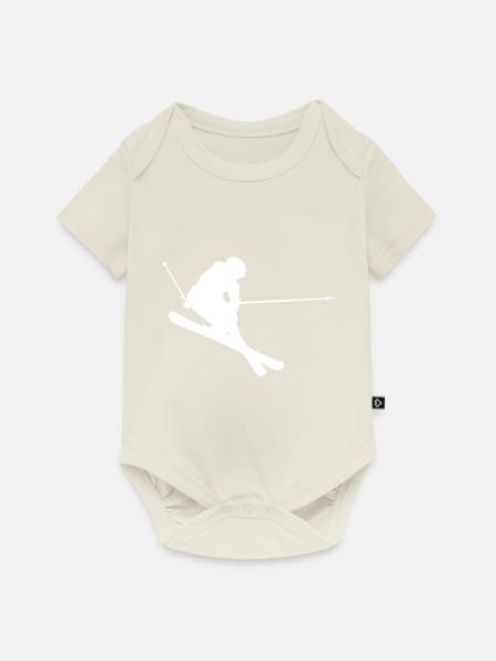 Ski -Jump weiss - Baby Premium Kurzarmbody - Naturweiß