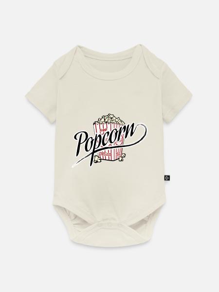 Popcorn - Baby Premium Kurzarmbody - Naturweiß