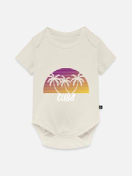 Cuba - Baby Premium Kurzarmbody - Naturweiß