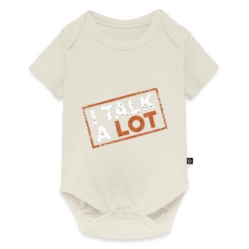 I Talk A Lot 12 - Baby Premium Kurzarmbody - Naturweiß - Vorne