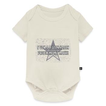 5 von 4 Leuten haben Probleme mit Mathe Geschenk - Baby Premium Kurzarmbody - Naturweiß - Vorne