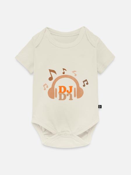 Dj - Baby Premium Kurzarmbody - Naturweiß