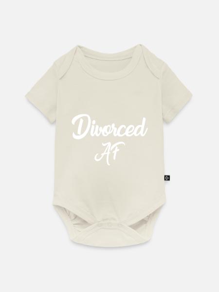 Divorced As F - Baby Premium Kurzarmbody - Naturweiß