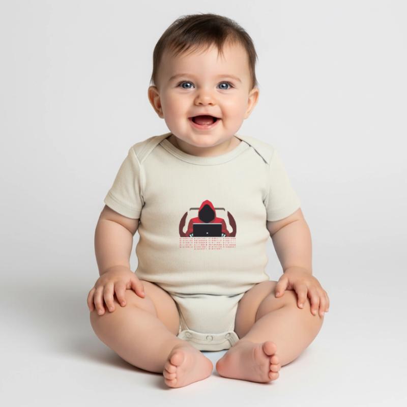 Hacker Binary Code Baby Premium short-sleeve bodysuit