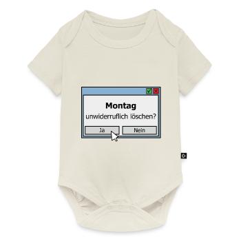 Montag unwiderruflich löschen im Computer-Design - Baby Premium Kurzarmbody - Naturweiß - Vorne