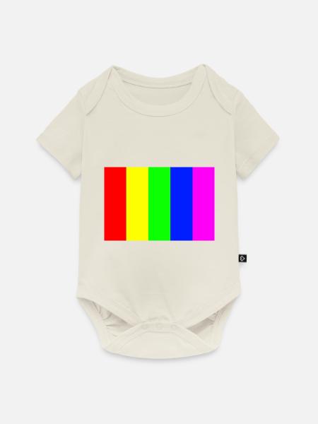 Rainbow - Baby Premium Kurzarmbody - Naturweiß