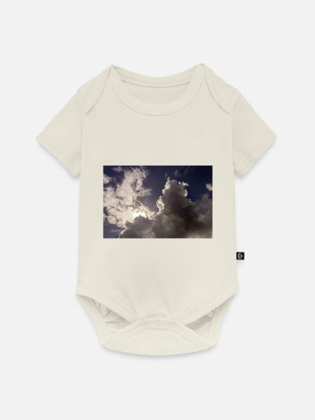Himmel und Wolken - Baby Premium Kurzarmbody - Naturweiß