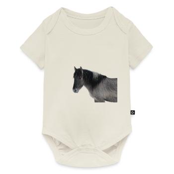 Pferde T-shirt Geschenk Reiter  - Baby Premium Kurzarmbody - Naturweiß - Vorne