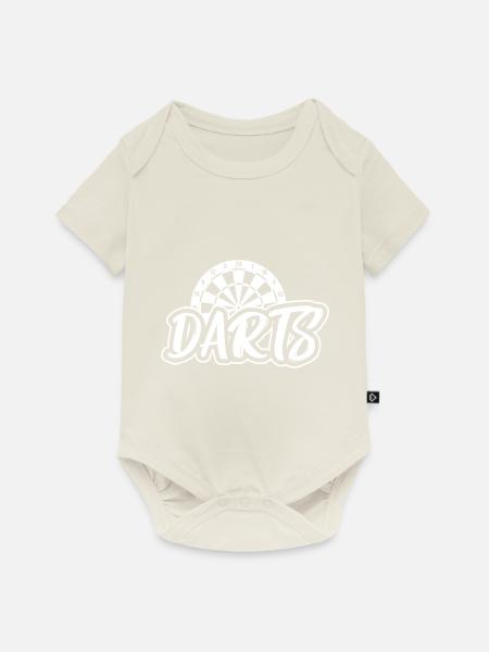 Dartscheibe Darts - Baby Premium Kurzarmbody - Naturweiß