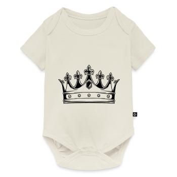 crown symbol - Baby Premium short-sleeve bodysuit - off white - Front