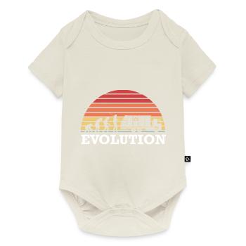 Müllauto Evolution Müllwagen Recycling Fahrzeuge - Baby Premium Kurzarmbody - Naturweiß - Vorne