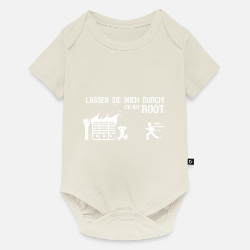 Lassen sie mich durch ich bin root Admin Geschenk - Body à manches courtes Premium Bébé - blanc cassé