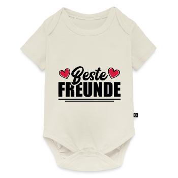 Beste Freunde Freundschaft - Baby Premium Kurzarmbody - Naturweiß - Vorne