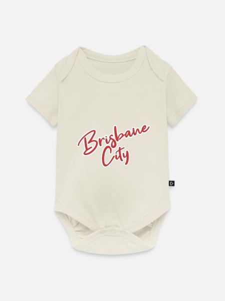 Brisbane - Baby Premium Kurzarmbody - Naturweiß