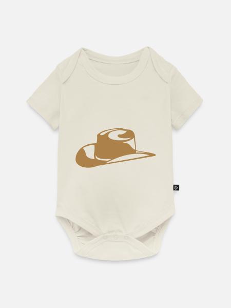 Cowboyhut 7 - Baby Premium Kurzarmbody - Naturweiß
