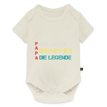 Papa Vater Vatertag Dad - Baby Premium Kurzarmbody - Naturweiß - Vorne